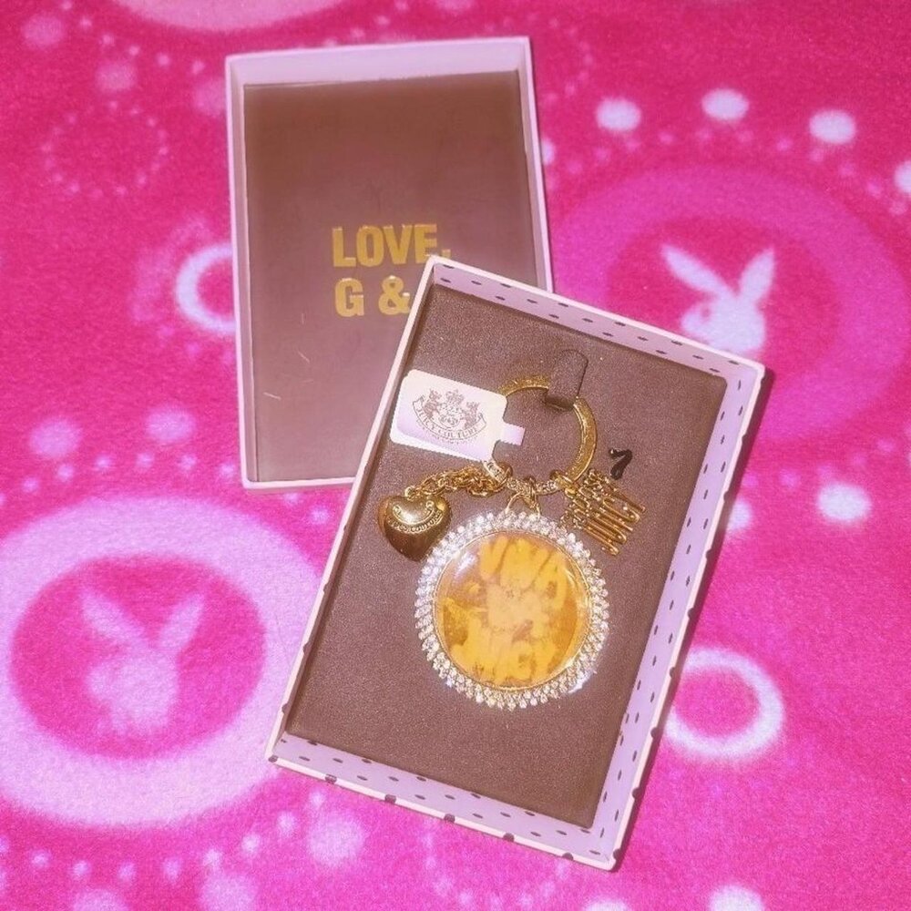 juicy couture viva la juicy rare Rhinestone gold bag charm